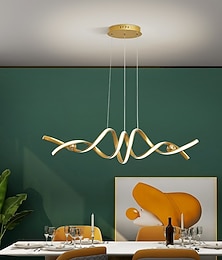 abordables -lumière pendante led cercle ligne ronde design 100cm lumière d'îlot en aluminium pour lampes suspendues chambre salle à manger 110-240v seulement dimmable avec télécommande