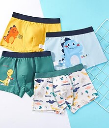 economico -4 pezzi di biancheria intima per bambini ragazzi boxer pantaloni ragazzi boxer dinosauro cartone animato pantaloncini ragazzi 1-3-5-12 anni pantaloni