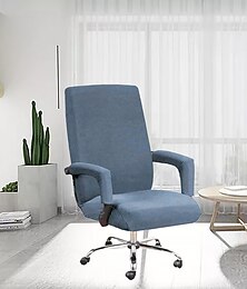 abordables -Funda elástica para silla de oficina, funda para silla de ordenador, funda de lana moderna y sencilla, funda para silla de ordenador, funda para asiento con reposabrazos