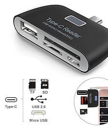 cheap -Card Reader Multifunctional Smart 4 In 1 Laptop PC Durable Phone TF Micro SD With Micro USB Charge Port USB 3.1 Universal Type C Adapter OTG Card Reader