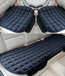 cheap -Plush Plaid Thicken Warm Car Seat Cushion Pad Car Seat Protector Car Front Rear Seat Covers For Car SUV Truck Car Accessories