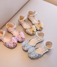 preiswerte -Mädchen Flache Schuhe Täglich Glitzer Kleid-Schuhe Lolita PU Atmungsaktivität Rutschfest Cosplay Große Kinder (ab 7 Jahren) Kleine Kinder (4-7 Jahre) Kleinkinder (2–4 J.) Schulanfang Hochzeit Party