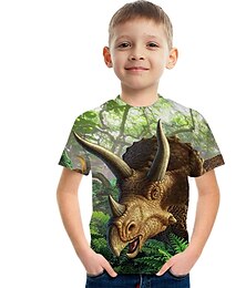 abordables -Camiseta de manga corta con estampado de letras a la moda, camisetas coloridas con estampado 3d a la moda para niños y niñas
