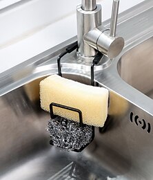 economico -durevole contenitore per lavello portaspugna per lavello piccola cucina bagno organizer in metallo scolapiatti liquido rubinetto cremagliera doccia conveniente