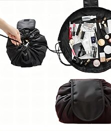 abordables -Trousse de maquillage magique pour femmes, sac à cosmétiques à cordon coulissant, sac de rangement de maquillage de voyage, organisateur, trousse de maquillage pour femmes, trousse de toilette portable et étanche