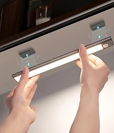 voordelige -1 st led bewegingssensor kast licht onder toonbank kast verlichting draadloze magnetische usb oplaadbare keuken nachtverlichting voor garderobe kasten kast kast trappen gang plank