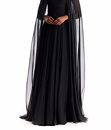 economico -Scialli e stole Scialli Stole da donna Neutro Elegante Senza maniche Chiffon Stole da matrimonio Con Colore Puro Per Feste Per tutte le stagioni