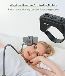 economico -telecomando wireless bt per telefoni cellulari, perfetto per tiktok, foto&amp; video, controllo pigro sdraiato&amp; di più, controller remoto con punta delle dita Turner