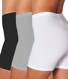 cheap -Women's Biker Shorts Short Leggings Tummy Control Butt Lift Yoga Fitness Gym Workout Bottoms Dark Grey Black White Spandex Sports Activewear Stretchy Skinny