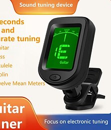 preiswerte -Gitarrentuner digitaler Clip-On Tone Tuner für elektrische Urikri Bass Violine universell 360 Grad drehbar empfindlicher eingebauter Batter