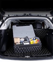 olcso -autó csomagtartó rendszerező doboz nagy kapacitású automatikus többfunkciós szerszámok tárolótáska tároló takarítás bőr összecsukható vésztároló dobozhoz