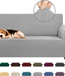 abordables -Funda de sofá elástica color burdeos, funda de sofá seccional moderna elástica para sala de estar, funda de sofá, protector de sillón esquinero seccional, funda de sofá de 1/2/3/4 plazas