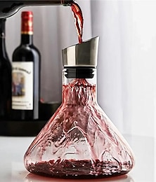 abordables -Iceberg cascada decantador de vino tinto rápido jarra de cadera filtro de cristal creativo europeo dispensador de vino