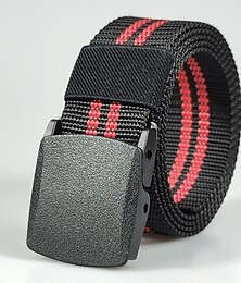 economico -Per uomo Cintura Cintura tattica Cintura da lavoro in rete di nylon Nero Blu Tessuto a maglia Militare Esercito A strisce Da tutti i giorni Per uscire Fine settimana