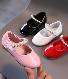 cheap -Girls' Flats Daily Dress Shoes Mary Jane Lolita PU Water Resistant Breathability Non-slipping Big Kids(7years +) Little Kids(4-7ys) Toddler(2-4ys) School Wedding Party Walking Shoes Dancing Pearl