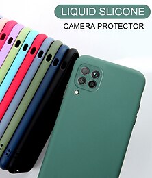 Χαμηλού Κόστους -Θήκη Τηλεφώνου για Samsung Galaxy S24 S23 S22 S21 S20 Plus Ultra S9 Plus A12 A32 A52 A13 S25 Ultra Υγρής Σιλικόνης Θήκη Λεπτή Αντιχτυπημένη Μαλακές Άκρες Μοντέρνα Χρώματα Σιλικονούχα