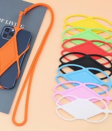 economico -porta cordino per cellulare, cordino in silicone, cordini per telefono regolabili intorno al collo, compatibile con la maggior parte degli smartphone