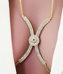 halpa -Tanssiasusteet Tanssiasut Eksoottiset tanssivaatteet 1 Kaulakoru Tekojalokivi Kimalle Metalliketju Naisten Suoritus Kouluts Hihaton Korkea Metalliseos