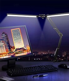 economico -lampada da tavolo da lettura a led 24w lampada da tavolo pieghevole con braccio oscillante con morsetto dimmerabile adatta per banco da lavoro casa studio per la cura degli occhi studio shustar