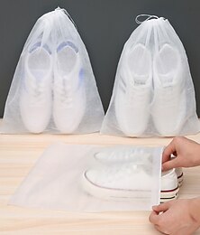 abordables -20 pièces chaussures sac de rangement placard organisateur de chaussures non-tissé voyage portable sac étanche poche vêtements classés sacs suspendus
