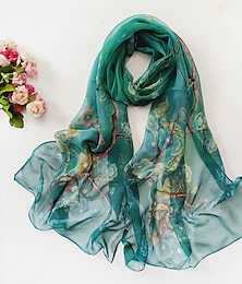 preiswerte -Blume Sommer Frauen dünnen Stil Schal Bandana weichen Bandana weiblichen eleganten Schal Hijab Haarschals Strandschal