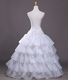 abordables -Rococo Victorienne Longueur au sol Jupe à cerceaux Sous jupe Crinoline Mariée Femmes Mariage Bal de promo Carnaval de Venise Adulte Jupe