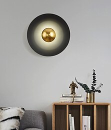 economico -applique da parete per interni led cerchio in rame design soggiorno camera da letto applique da parete in metallo 3000k e26 applique da parete per camera da letto bagno