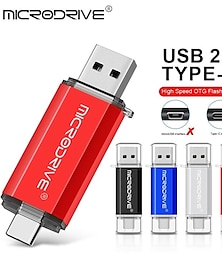 رخيصةأون -مايكرو درايف 32 جيجابايت 64 جيجابايت 128 جيجابايت محرك فلاش USB OTG نوع- C كمبيوتر محمول عالي السرعة