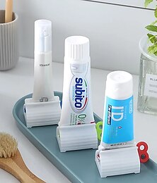 abordables -3 uds tubo exprimidor de pasta de dientes rodante exprimidor de pasta de dientes soporte dispensador de crema dental baño manual dispensador de jeringa