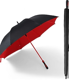 Недорогие -Супер большой двухслойный бизнес-зонт для гольфа, большой зонт, ветрозащитный зонт с длинной ручкой, солнечный зонт, мужской автомобильный прямой зонт