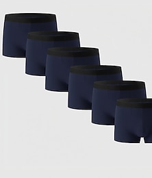 baratos -Homens Pacote com 6 Cuecas boxer Roupa Íntima Slip Boxers Algodão Respirável Tecido Multicolorido