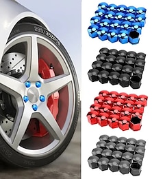 abordables -20 pièces/ensemble écrou de roue couvercle de jante 17/19/21mm écrou roue de voiture auto moyeu vis protection antivol couvercle capuchon pour voiture