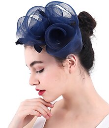 abordables -Fascinators Sombreros Tocados Sinamay Formal Boda El derby de Kentucky Carrera de caballos dia de las damas Elegante Glamouroso Retro Con Pluma Celada Sombreros