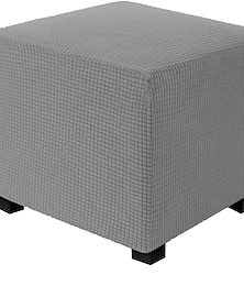 abordables -housse de pouf extensible housses de pouf carrées housse de tabouret de rangement pliable rectangulaire housse de banc protecteur de meubles housse souple avec fond élastique