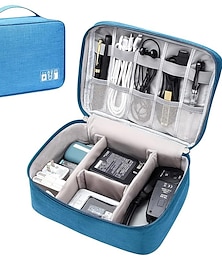 cheap -Electronics Organizer, Travel Universal Cable Organizer Bag, Waterproof Electronics Accessories Storage Cases,Charger, Phone, USB, SD Card, Hard Drives, Power Bank, Cords 9.45*7.09*3.94Inch