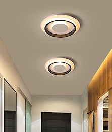 abordables -Luz de techo led, luz de techo de montaje empotrado de aleación de aluminio, lámpara de techo de 25 cm para sala de estar, pasillo