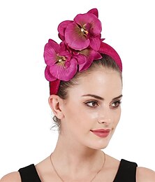 economico -fascinators poliestere autunno matrimonio kentucky derby cocktail royal astcot lady british con copricapo floreale copricapo
