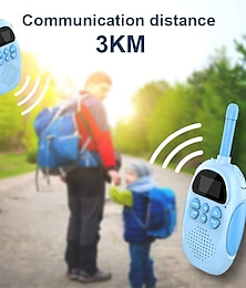 preiswerte -2PCS 3-5km Range Two Way Long Range Walkie Talkies Radio Interphone Toys for Children Kids Outdoor Walking Camping Gifts