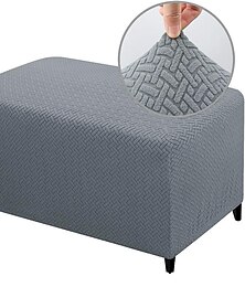 abordables -housse de pouf extensible housses de pouf carrées housse de tabouret de rangement pliable rectangulaire housse de banc protecteur de meubles housse souple avec fond élastique