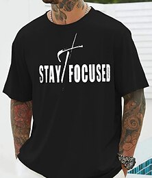 preiswerte -Herren Übergröße Groß Hoch T Shirt Tee Rundhalsausschnitt Schwarz Weiß Marineblau Kurze Ärmel Outdoor Ausgehen Bedruckt Grafik-Drucke Zitate & Sprüche Bekleidung Baumwollmischung Strassenmode