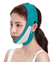 billige -pustende v-form bandasje ansiktsløft opp slankende maske belte anti rynke reduser dobbelt hakebånd v ansikt hake kinnstropp