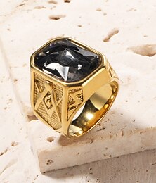 זול -טבעת אמרלד בגזרת 14K צהוב מצופה זהב אמרלד מדומה טבעת אבן רובי אדומה בגודל 9