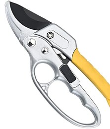 お買い得  -ガーデンクリッパー、ジャーマンプルーナー、ラチェット剪定ばさみ、作業が 3 倍簡単、ガーデニングツール、バラ、花、木、生きた植物のトリミング、鋭い庭のはさみ、関節炎の弱い手の切り傷
