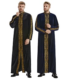 ieftine -Bărbați Halat Thobe / Jubba Religios arabă saudită arab Musulman Ramadanul Adulți Leotard / Onesie
