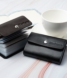 ieftine -geantă multifuncțională pentru bărbați și femei, cu carduri mici, anti-demagnetizare, de capacitate mare pentru card bancar, husă pentru carduri de credit, subțire, versiune coreeană, geantă compactă