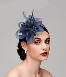 olcso -elegáns tollas háló lenyűgöző kalapok tollas szőrme virágos 1db különleges alkalomra kentucky derby lóverseny női napi fejdísz