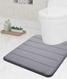 billige -minneskum badematte sklisikker kontur toalettbadeteppe, u-formet sklisikre absorberende tykke myke vaskbare baderomstepper, gulvteppe badematte for baderomsvask toalett 50*60 cm (20" x 24")