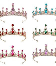 economico -corona per bambini copricapo fiore cristallo per bambini ornamento per capelli fatto a mano ragazza corona principessa compleanno banda performance sul palco fotografia