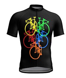 preiswerte -21Grams Herren Radtrikot fahrradbekleidung Fahrradtrikot Kurzarm Fahhrad Shirt mit 3 Gesäßtaschen MTB Mountain Rennrad Atmungsaktiv Feuchtigkeitsableitung Schnelltrocknend Reflexstreiffen Gelb Rosa