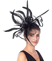 economico -fascinators A rete Tè Kentucky Derby cocktail Astco reale Fatto a Mano fantasia Con Piume Copricapo Copricapo